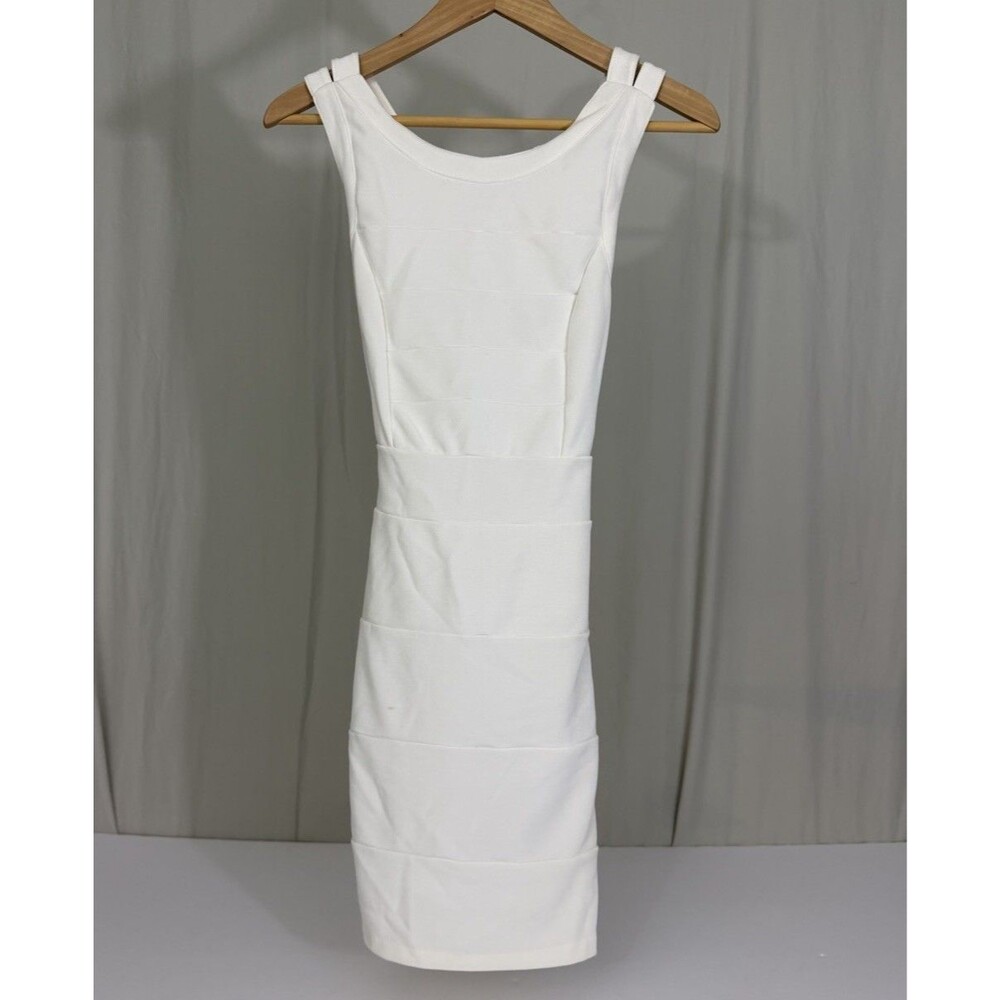 Forever 21 Women’s Sz S Bodycon Dress White Sleeveless Club Party Festival